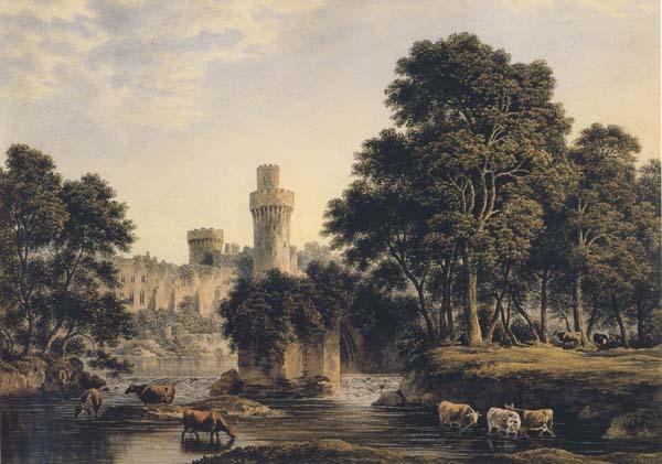  Warwick Castle with Cattle (mk47)